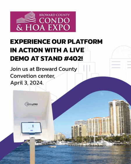 Post expo 2 VotingPRO at CONDO & HOA EXPO