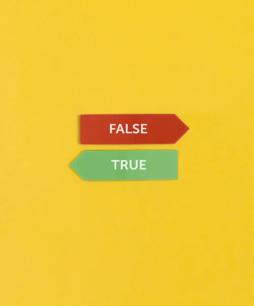 The words fact on and off on sticky notes electronic voting myths
