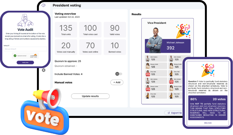 VotingPRO dashboard
