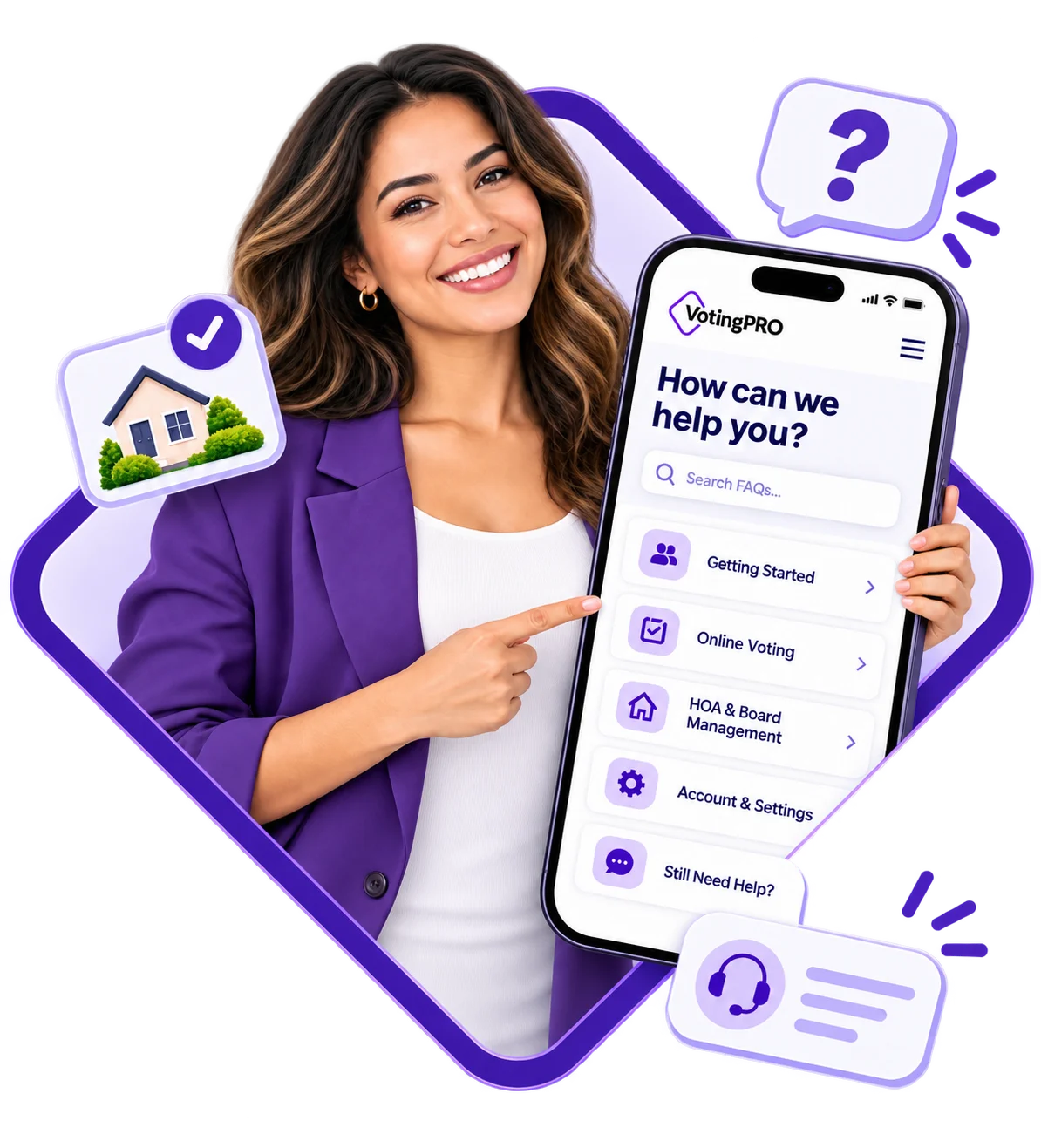 VotingPRO voter support for HOA and condo elections